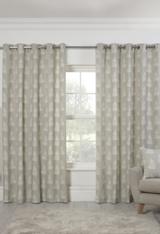 Esher Eyelet, Silver - Ready Made Curtains